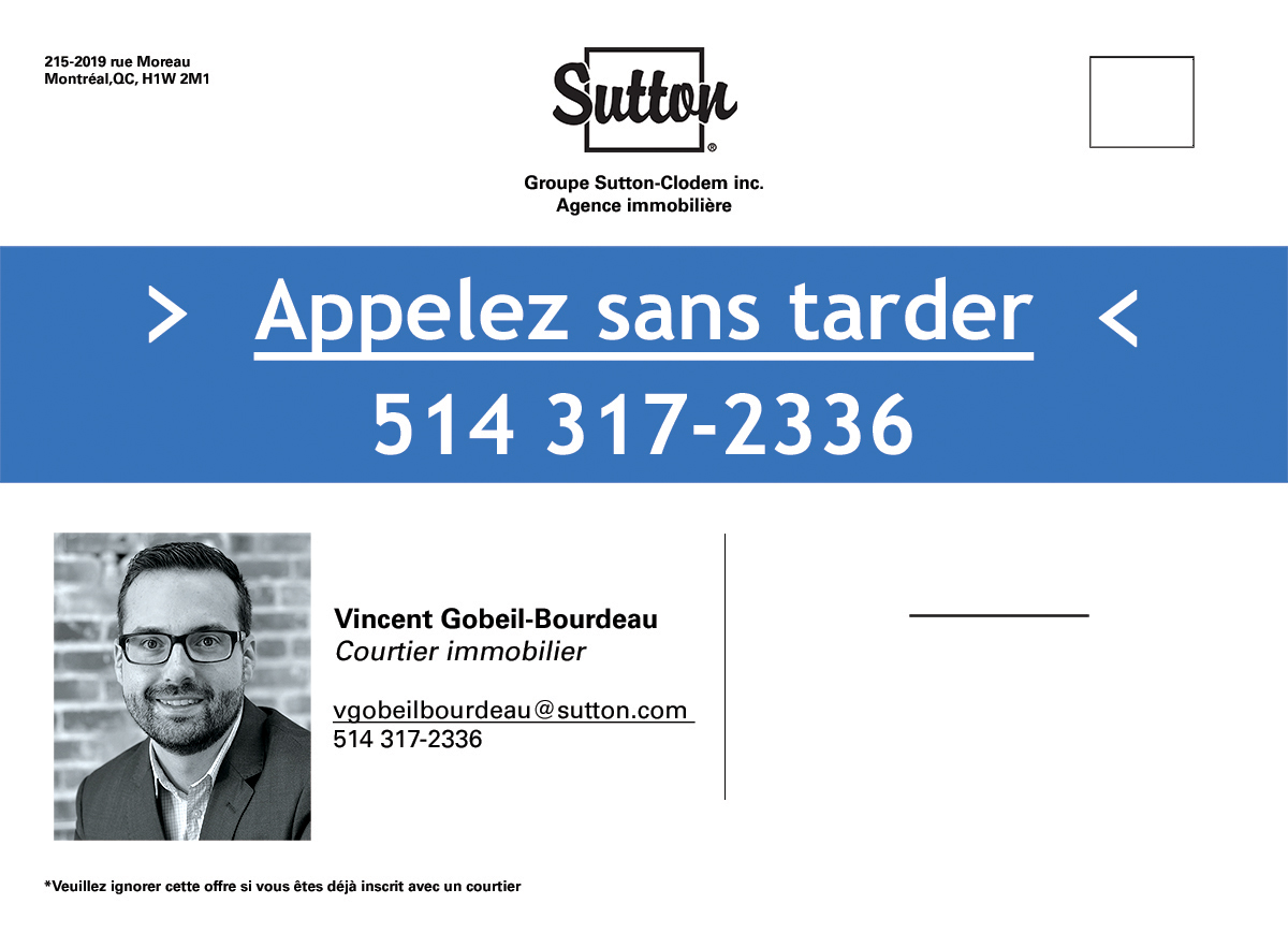 Vincent Gobeil Bourdeau Promotional Postcard Layout & Design | Clement Lemay-Chaput (Montreal)